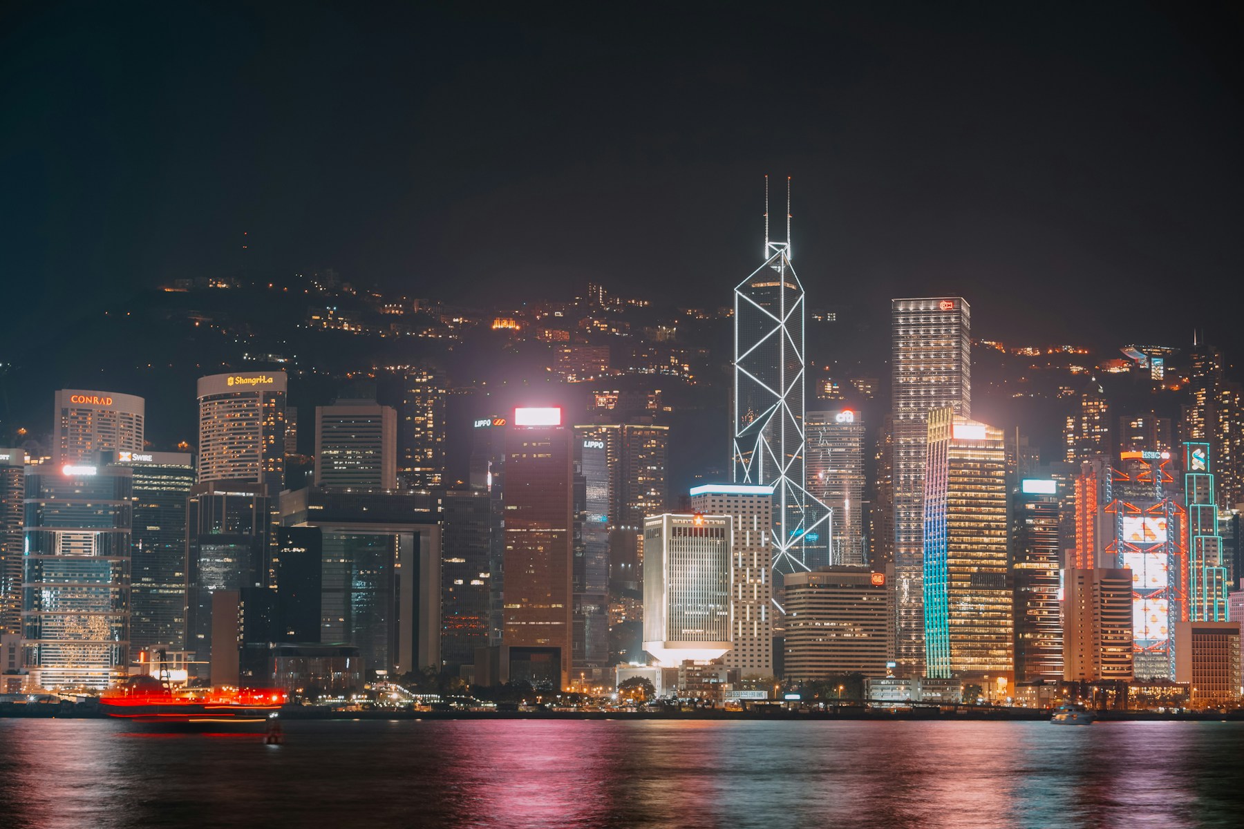 Hong Kong skyline across Victoria Harbour